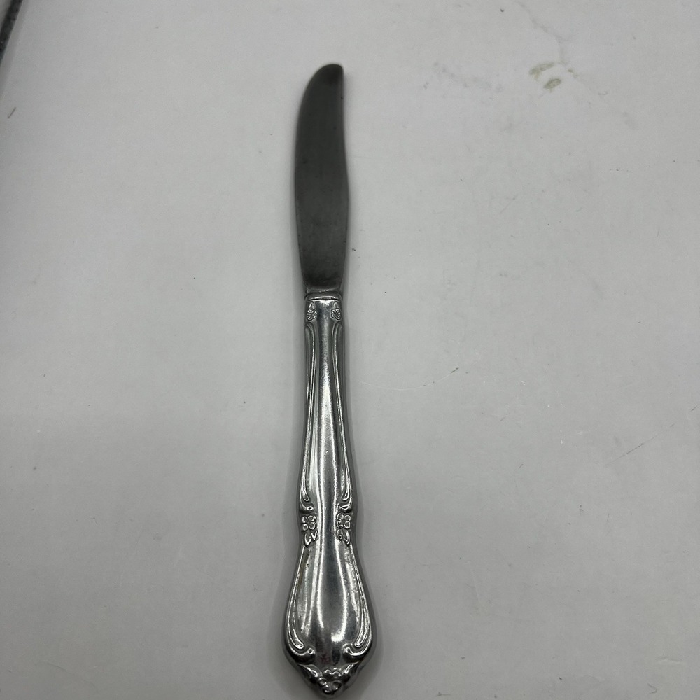 Oneidacraft Arbor Rose Butter Knife True Rose Stainless Steel 8.5"